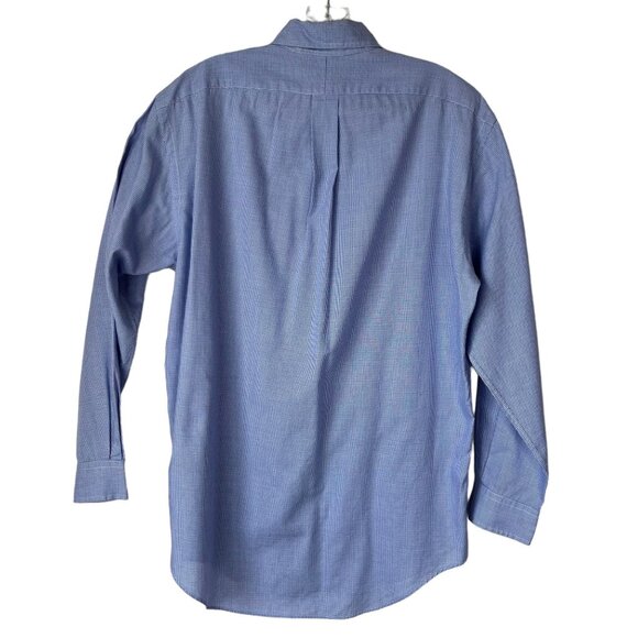 Ralph Lauren Yarmouth Button Down Shirt Mens 15 32/33 Blue White Checked - Picture 2 of 8